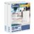 Mzj.Office 1 Inch Binders 3 Ring, 2 Pack White 3 Ring Binder 1 Inch