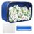 MZLUWM Mahjong Tile Bag with Zipper, Clear PVC Mahjong Case with Card Holder and Pusher Line Reader, Cute Travel Organizer for Mahjong Accessories Gift