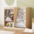 NACHES Montessori Kids Bookshelf with Enclosed Toy Storage, Dual Mesh Stuffed Animal Organizer Bins, Front-Facing Toddler Book Display Shelf, Multi-Purpose Storage Unit for Playroom(White)