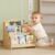 Naches Wooden 4 Tier Mini Montessori Children Bookshelf 12 Inch Small Front Facing Kids Bookshelf Baby Book Display Shelf Toddler Bookcase Postcard Book Cardboard Magazine for Nursery Playroom Bedroom