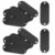 Name Plate with Dual Holes Oval Blank Black 30pcs Aluminum Alloy