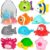NAODONGLI Montessori Little People Farm Ocean Animals for Toddlers 18+Months,Early Preschool Learning Animals Figurines Matching Games,Fine Motor Skills Sensory for Boys Girls Ages 1-3