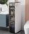 Narrow Bathroom Storage Cabinet, 3-Tier Vertical Organizer with Clear Drawers and Toilet Paper Holder for Towels, Cosmetics, and Toiletries, Slim Design
