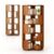 Narrow Corner Bookshelf, Tall Organizer for Apartment