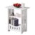 Narrow White Plastic Accent Table with Shelves Multi-Functional Nightstand or Sofa Table for Small Spaces Double-Level Design for Living Room & Bedroom