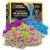 National Geographic 6 Lb. Moon Sand Combo Pack – 2 Lbs. Each of Blue, Purple and Natural Play Sand with Castle Molds – A Fun No Mess Sensory Activity (Amazon Exclusive)
