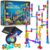 National Geographic Glowing Marble Run – 115 Piece Construction Set with 25 Glow in The Dark Glass Marbles, Storage Bag, Great Creative STEM Toy for Girls and Boys