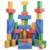NATIONAL GEOGRAPHIC Kids Jumbo Cardboard Building Blocks – 40 Heavy-Duty Bricks in 3 Sizes, Build & Learn with Game Spinner & Activity Cards for Kids 3+, Indoor Play Construction Toy for STEM Learning