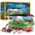 National Geographic Light-Up Dinosaur Terrarium Kit for Kids – Build a Prehistoric Habitat with Play Sand, Real Gemstones & Dino Figures, Science Activity Kit for Boys & Girls