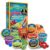 NATIONAL GEOGRAPHIC Mega Slime Kit & Putty Lab – 4 Types of Slime Plus 4 Types of Putty Including Magnetic, Slime Kit for Boys and Girls, Sensory Toy & Science Kit