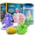 National Geographic Ultimate Crystal Growing Kit – Grow 5 Types of Crystals Including Glow in the Dark, Dinosaur Figure, Underwater Crystals & Crystal Trees with Learning Guide, STEM Science Kit