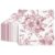 NatNarr 100 Pcs Burgundy Paper Napkins, Vintage Toile Cocktail Napkin Chinoiserie Flower Butterfly Design Decoupage Napkin for Weddind, Thanksgiving, Christmas