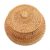 Natural Vietnamese Autumn Vine Storage Box With Cover, Brown Woven Basket For Organizing Snacks, Jewelry And Chess Pieces, Stackable Home Decor Bin, 15x15x12cm