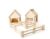 Natural Wood Farm Building Set, 34-piece Educational Construction Kit with Houses and Fencing, Montessori Learning Toy for Ages 3+