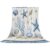 Nautical Coastal Flannel Blanket for Bed, Starfish Conch Coral Navy Blue Soft Cozy Warm Couch Throw Blanket, Lightweight Fluffy Plush Bedding Blankets for Sofa Decor All Season 60″x80″