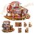Nautical Sushi 3D Puzzles for Adults, 425PCS Wooden Mechanical Model Building Kit with Music and Lights, Miniature House Kit, Unique Home Decor Craft Gifts for Christmas Birthday Father’s Day