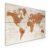 Navaris Magnetic Dry Erase Board – 16 x 24 inches Decorative White Board for Wall with Design, Includes 5 Magnets and Marker – World Map