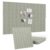 Navellon Large Splicing Felt Bulletin Board Cork Board Alternative 36″ x 24″ Felt Pin Board for Home Office Classroom Wall Decor Felt Wall Panel with Pushpins Tabs(Fine-Stripe 6 Pack, Light Green)