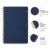 Navy Hardcover Spiral Notebook 6.5 x 8.7 in with 240 Ruled Pages