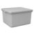 NAWRIN Gray Medium Plastic Storage Bin with Lid, Stackable Storage Container with Secure Snap Lid, Multipurpose Organizer Bin for Closet, Bedroom, Office, Pantry and Home Organization
