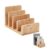 NBEADS 4-Compartment Wooden Desk Mail Organizer, Book Desk Organizer Wood File Paper Letter Holder for Letter Envelope Filing Cell Phone Document Storage,9.84×5.91×6.3 Inch