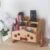 NBMFGD Cute Cartoon Wooden Desktop Organizer, Multi-Compartment Storage Caddy for Makeup Remote Control Office Supplies, Animal Face Design Decorative Organizer for Home Bedroom Desk