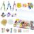 NCIWAN 421PCS Beaded Keychain Making Kit for Girls, Rainbow Smiley Face & Letter Beads for DIY Craft Jewelry Making, Preppy Bag Charm & Phone Lanyard Supplies, Friendship Bracelet Kit for Kids Teens