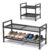 neatevday 2 Tier Shoe Rack, Expandable Shoe Rack for Closet, Adjustable Shoe Organizer for Entryway, Shoe Storage Organizer for Door Entrance, Garage, Bedroom