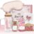 NECHEGI Birthday Gifts for Women, Teen Girls, Best Friend, Daughter, Sister, Girlfriend, Self Care Gift Basket with Glass Cup, Rose Bath Salt, Handmade Soap, Sleep Mask & Boho Bracelets