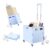 Nedcart Rolling Crate with Stair Climbing Wheels, Foldable Utility Cart with Detachable Lid & Telescoping Handle, Portable Rolling Cart Tote Basket for Teacher Upstairs Grocery Shopping