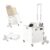 Nedcart Rolling Crate with Stair Climbing Wheels, Foldable Utility Cart with Detachable Lid & Telescoping Handle, Portable Rolling Cart Tote Basket for Teacher Upstairs Grocery Shopping