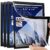 Nellvita 4Pcs Magnetic Signs Holder, For 8.5″ x 11″ Letter, Sturdy PVC Magnetic Document Holder, Magnetic Picture Poster Frame, Can Self-Adhesive Wall/Door/Window or Magnetic for Refrigerator