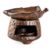 Nenkarn Ceramic Essential Oil Burner, Wax Melt Warmer & Palo Santo Holder, Handmade Retro Aromatherapy Burner with Tea Light Candle Holder, Rustic Zen Home Decor Incense Burner