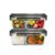 Neoflam Glass Meal Prep Containers, 2 Pack Divided Food Storage Containers with Airtight Leakproof Lids, 2 Compartment, Microwave, Oven, Freezer & Dishwasher Safe (21 ounces, 640 ml, 2.7 cups)
