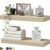 Neojoyoenix Floating Shelf — Bathroom Shelves Floating Shelves for Wall Shelf Over Toilet Small Wall Mounted Farmhouse Decor 16 inch Set of 2, Natural