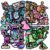 Neon Dinosaur Water Bottle Stickers for Kids，70 Pcs Dino Waterproof Vinyl Laptop Decals, Teens Girls Boys Adults Phone Case Skateboard Luggage Decor