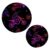 Neon Motocross Biker Black Colorful Glitter Trivet Mat 2PCS Round Woven Potholders Kitchen Table Countertop Protector Hot Pads Farmho
