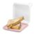 Nerthus FIH 1603 Reusable Silicone Sandwich Box 15 x 15 cm Pink Sandwich Bag with Airtight Seal