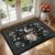 nesrt Dragon Washable Area Rugs Small 2x3Ft, Soft Black Animal Print Entrance Rugs Non Slip, Botanical Forest Kitchen Bedroom Floor Door Mat for Laundry Bathroom Home Office Decor