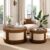 Nesting Coffee Table Set of 2 Modern Round Coffee Table