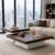 Nesting Coffee Table Set of 2, Square Centre Table, Modern Accent Table with 1.6″ Thick Tabletop, Wood Coffee Tables for Living Room Office Apartment