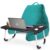 Nestl Reading Pillow with Portable Laptop Lap Desk – Shredded Memory Foam Back Support Pillow for Sitting Up in Bed and Couch Rest Pillows with Arms, Bed Tray Table with Foldable Legs, Teal