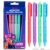 Netflix KPop Demon Hunters™ 4 Piece Pen Set – Retractable Ballpoint Pens with Black Ink, Pink Purple Green Blue, Gold Detail Design, Kawaii Stationery for School, Journaling, Office Supplies
