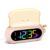 Netzu Alarm Clock for Kids, OK to Wake Clock with Night Light and Sound Machine, Pink Clock with 10 RGB Color, 6 Alarm Tones, Nap Timer, Snooze, Bedside Clocks for Girls Kids Teens Birthday Gifts