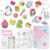 NewFamily 51Pcs Shrink Art Kit for Kids, 36 Pre-Cut Shrink Plastic Charms with 15 Charm Accessories, No-Mess DIY Jewelry Making Craft Set for Girls Boys