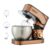 Newiceaid Stainless Steel Stand Mixer, 6-Speed Tilt-Head Mixer with 700W Powerful Motor, 7.4QT Bowl, Electric Kitchen Mixer with Dough Hook, Beater, Whisk for Baking & Dough Making-Rose Gold