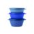 NewTupperware CrystalWave PLUS Round Set of 3 Container Coastal Blue