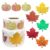 Nfvjfxz 1000Pcs Halloween Fall Thanksgiving Pumpkin Leaf Stickers 2Rolls Self Adhesive Label Stickers Roll for Autumn Party