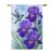 NGZ Hummingbird Purple Iris Garden Flag 28X40 Inch Linen for Spring