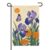 NGZ Iris Butterfly Sunset Garden Flag 12×18 Inch Linen for Spring